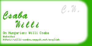 csaba willi business card